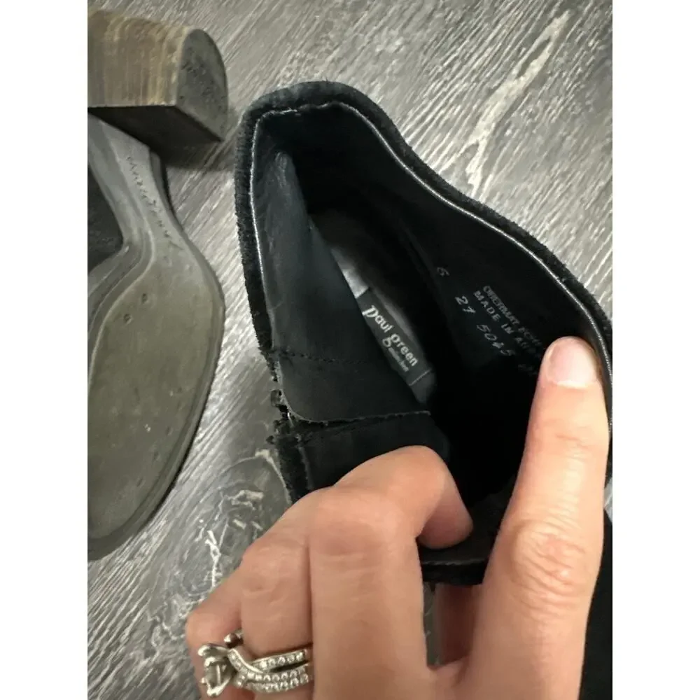 Paul Green‎ Obermat Etch Leder Booties Black Size US 8.5